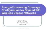 Energy-Conserving Coverage Configuration for Dependable Wireless Sensor Networks
