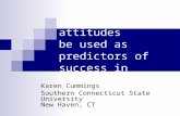 Can student attitudes be used as predictors of success in problem solving?