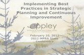 Implementing Best Practices in Strategic Planning and Continuous Improvement