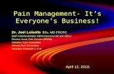 Pain Management- It’s Everyone’s Business!