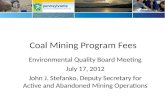 Coal Mining Program Fees