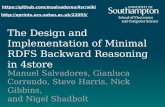 The Design and Implementation of Minimal RDFS Backward Reasoning in 4store