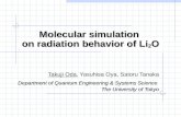 Molecular simulation  on radiation behavior of Li 2 O