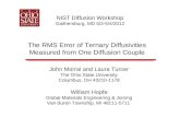 NIST Diffusion Workshop Gaithersburg, MD 5/3-5/4/2012
