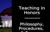 Teaching in Honors