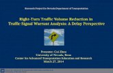 Right-Turn Traffic Volume Reduction in  Traffic Signal Warrant Analysis: A Delay Perspective