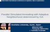 Parallel Simulated Annealing with Adaptive Neighborhood determined by GA