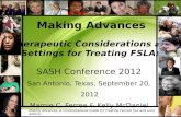 Making Advances Therapeutic Considerations  and Settings for Treating FSLAs