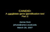 CANDID: A  cand idate gene  id entification tool Part 2