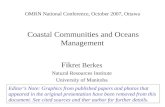OMRN National Conference, October 2007, Ottawa  Coastal Communities and Oceans Management