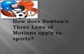 How does Newton's Three Laws of Motions apply to sports?