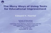 The Many Ways of Using Tests for Educational Improvement