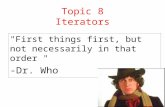 Topic 8 Iterators
