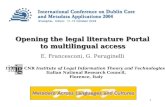 Opening the legal literature Portal to multilingual access