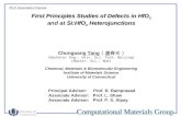 First Principles Studies of Defects in HfO 2  and at  Si:HfO 2  Heterojunctions