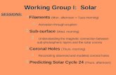 Working Group I:  Solar