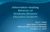Information–Seeking  Behavior of  Graduate  Distance  Education Students