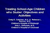 Treating School-Age Children who Stutter: Objectives and Activities
