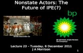 Nonstate Actors: The Future of IPE(?)