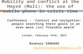 Mobility and conflict at the Hayré (Mali): the use of mobile phone in crisis time