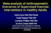 Meta-analysis of Anthropometric Outcomes of Supervised Exercise Interventions in Healthy Adults