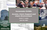 Homestake DUSEL Access, Users Support and Users Environment  Kevin T. Lesko April 20, 2007