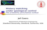 History matching  under geological control The probability perturbation method