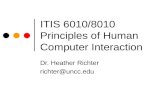 ITIS 6010/8010 Principles of Human Computer Interaction