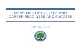 Measures of College and career readiness and success