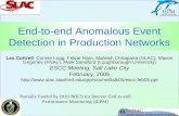 End-to-end Anomalous Event Detection in Production Networks