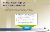 Initial Start Up of  the Cisco Router