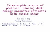 Catastrophic errors of photo-z:  biasing dark energy parameter estimates with cosmic shear
