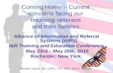 Coming Home â€“ Current  concerns facing our  returning veterans  and their families