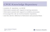 CPOE Knowledge Repository