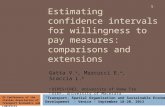 Estimating confidence intervals for  willingness to pay  measures: comparisons and  extensions