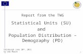 Report from the TWG Statistical Units (SU)  and  Population Distribution – Demography (PD)