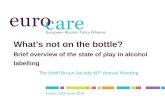 What’s not on the bottle? Brief overview of the state of play in alcohol labelling