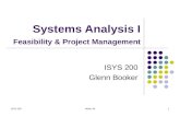 Systems Analysis I Feasibility & Project Management