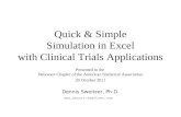 Quick & Simple Simulation in Excel with Clinical Trials Applications