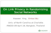 On Link Privacy in Randomizing Social Networks