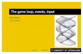 The game loop, events, input