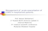 Management of  acute exacerbation of COPD in hospitalized patients