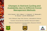 Changes in Nutrient Cycling and Availability due to Different Forest Management Methods