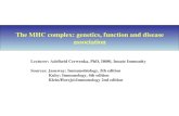 The MHC complex: genetics, function and disease association