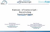 Kansas eTranscript: Receiving Institutions