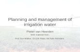 Planning and management of irrigation water