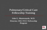 Pulmonary/Critical Care Fellowship Training