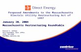 Proposed Amendments to the Massachusetts Electric Utility Restructuring Act of 1997