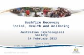 Bushfire Recovery Social, Health and Wellbeing