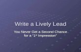 Write a Lively Lead